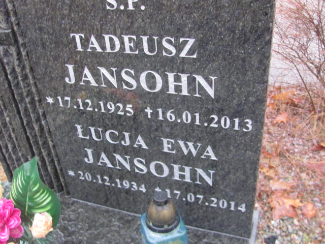 Tadeusz Jansohn 1925 Katowice Tysiąclecia - Grobonet - Wyszukiwarka osób pochowanych